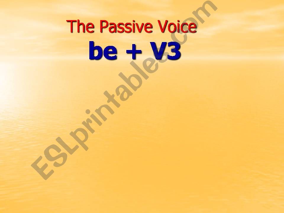 Passive Voice training powerpoint