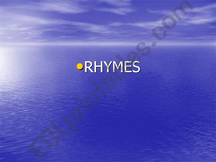 Rhymes powerpoint