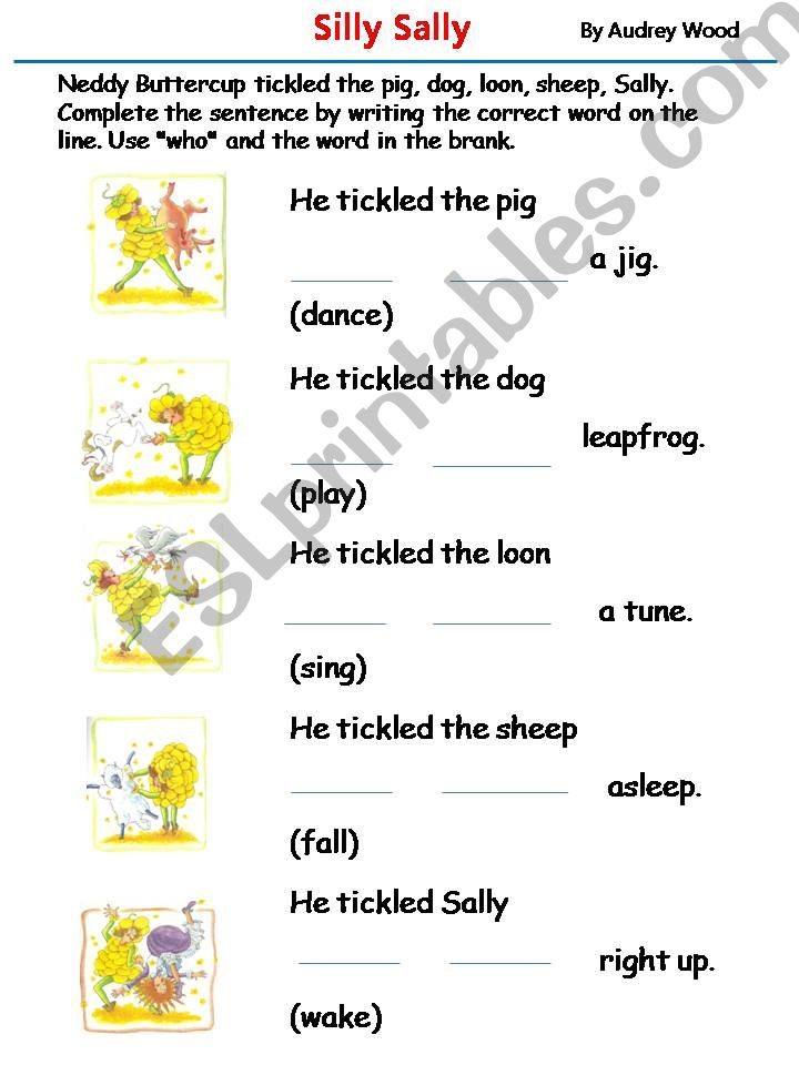 worksheet of Silly Sally powerpoint