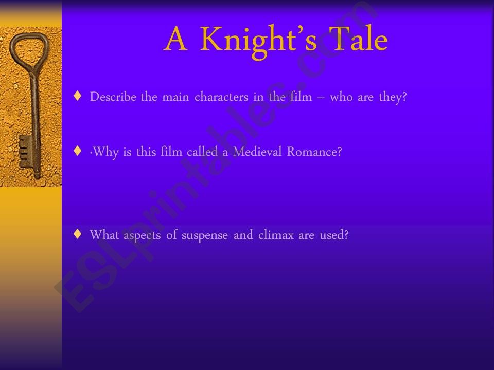 A Knights Tale powerpoint