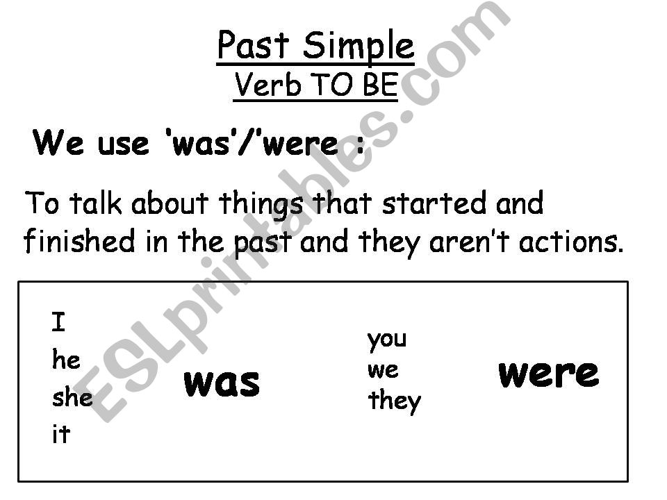 Simple past WAS AND WERE. - ppt carregar