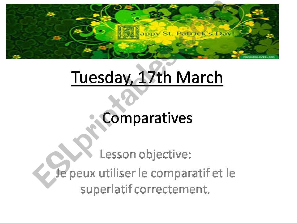 Comparatives revision powerpoint