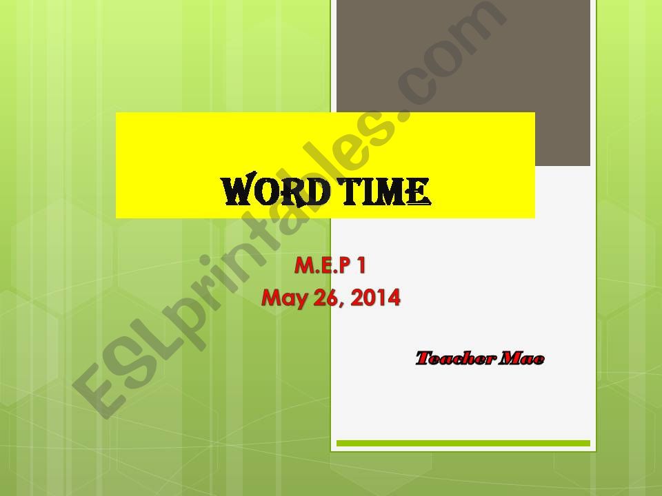 Action Word powerpoint