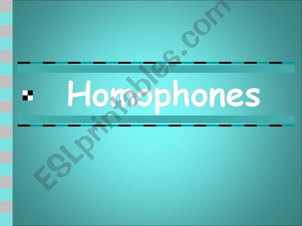homophones powerpoint
