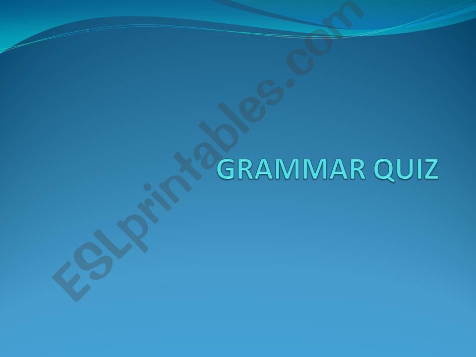 Grammar quiz powerpoint