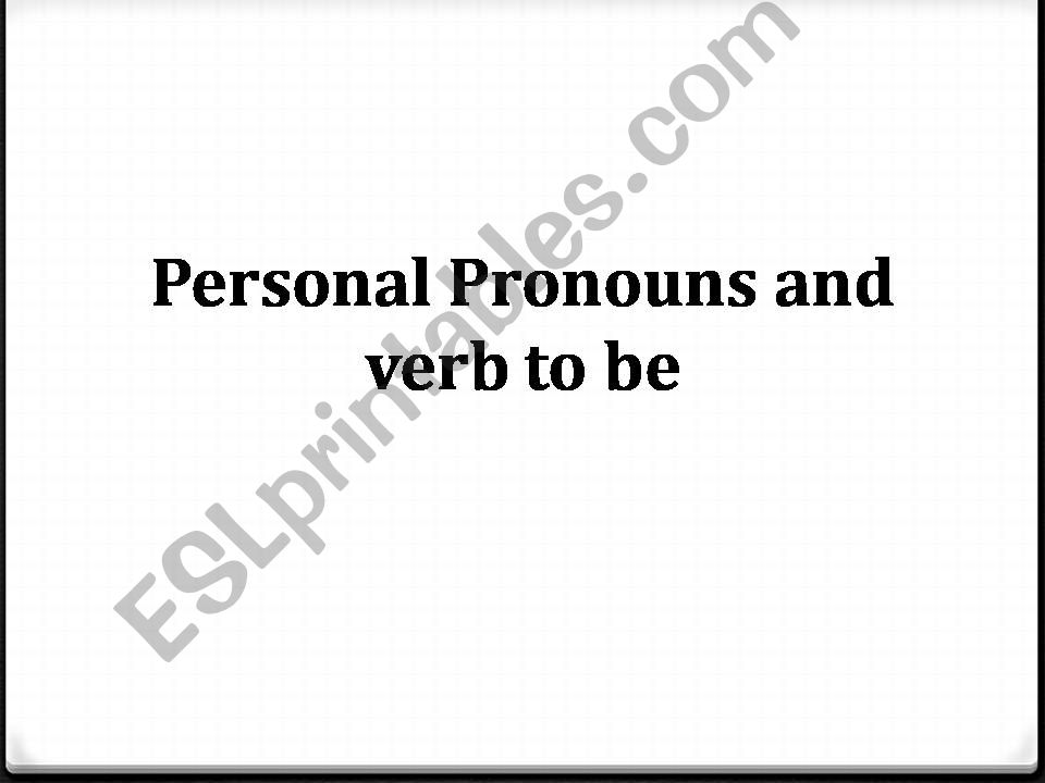 Verb to be powerpoint