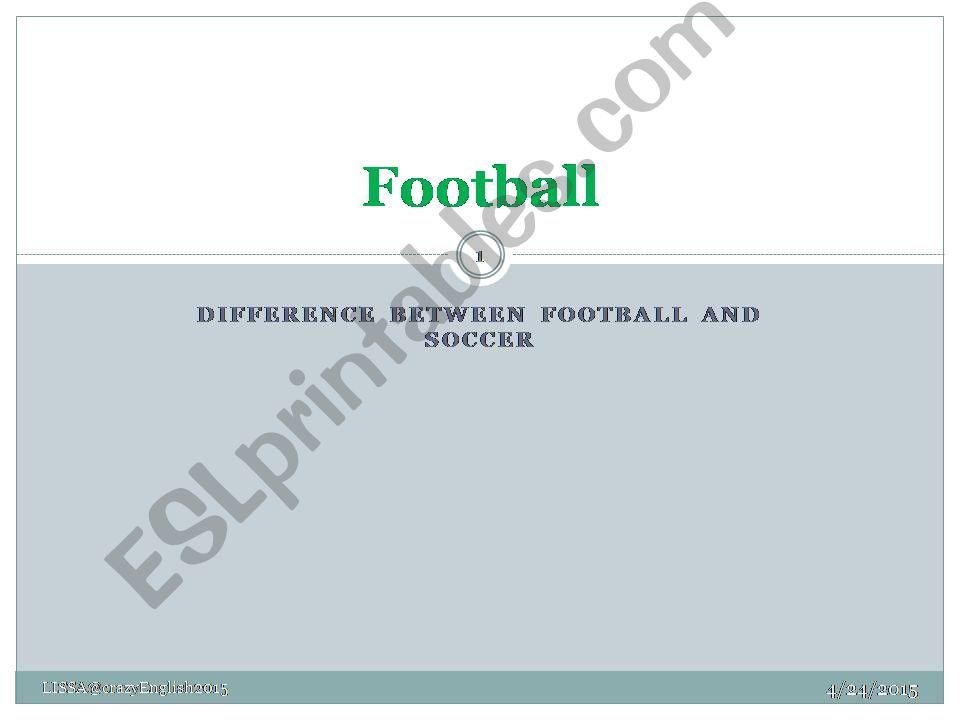 football vs soccer powerpoint