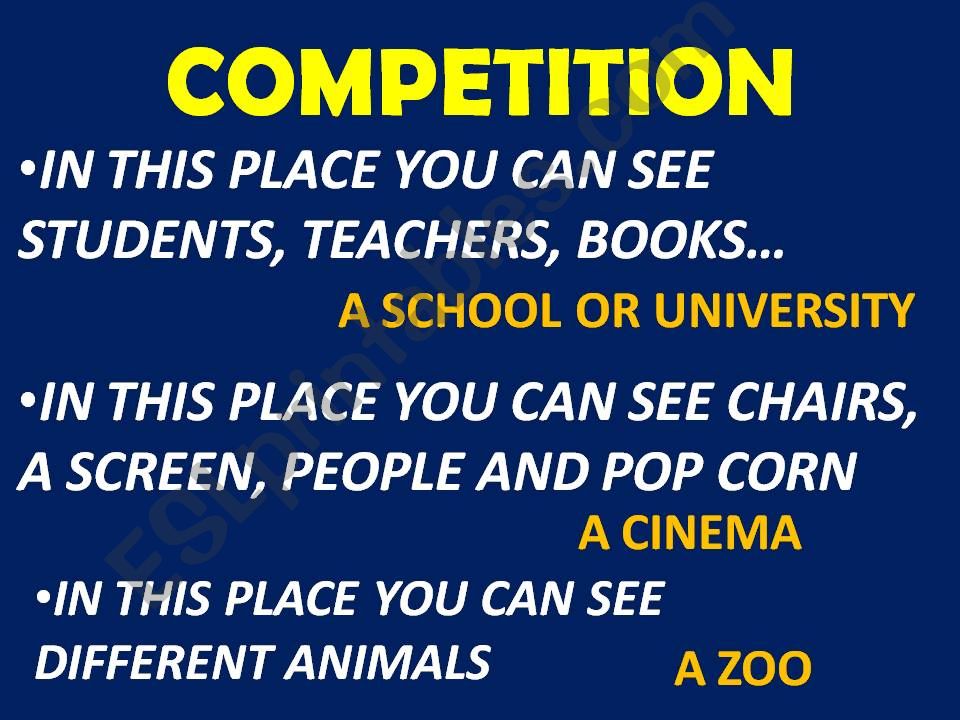 Places Competition powerpoint