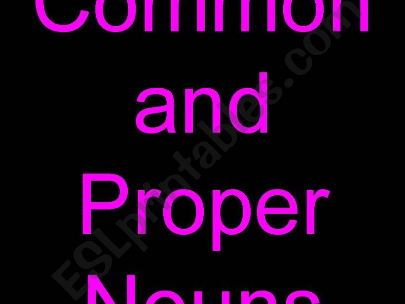 Common and Proper Nouns powerpoint