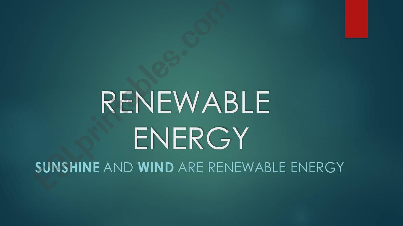 Renewable Energy powerpoint