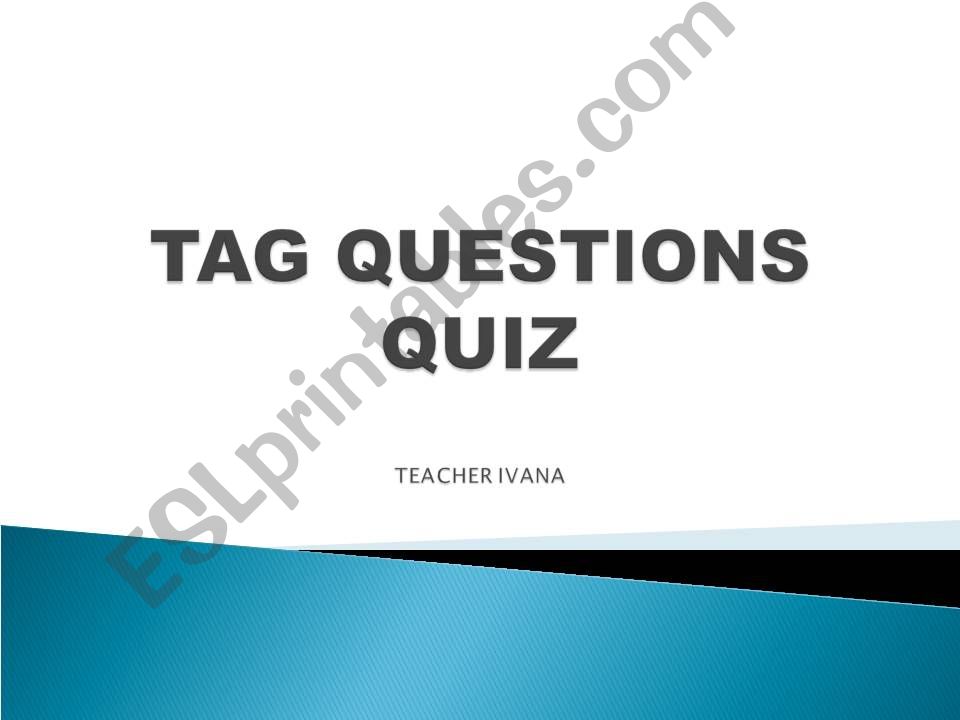 Tag Questions powerpoint