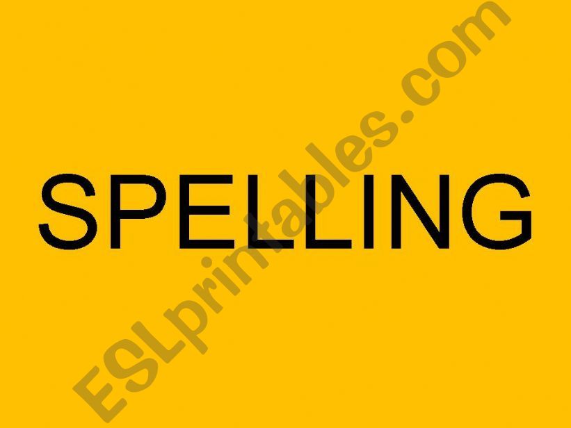 Spelling Rules powerpoint