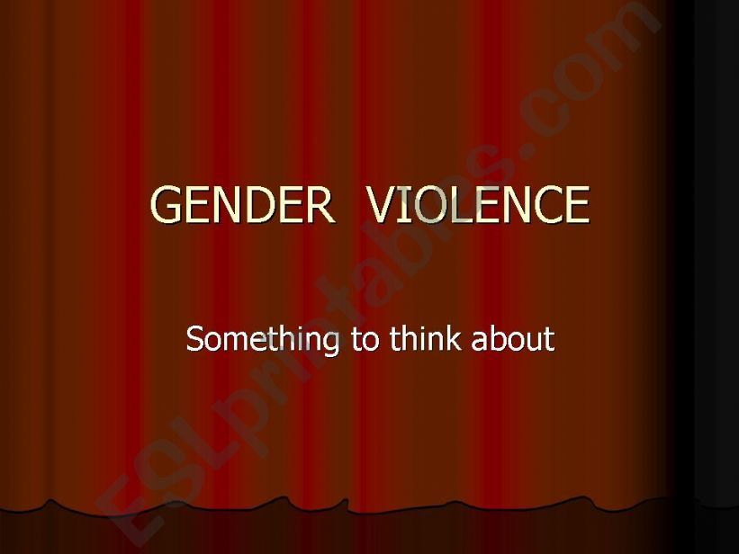 gender violence powerpoint
