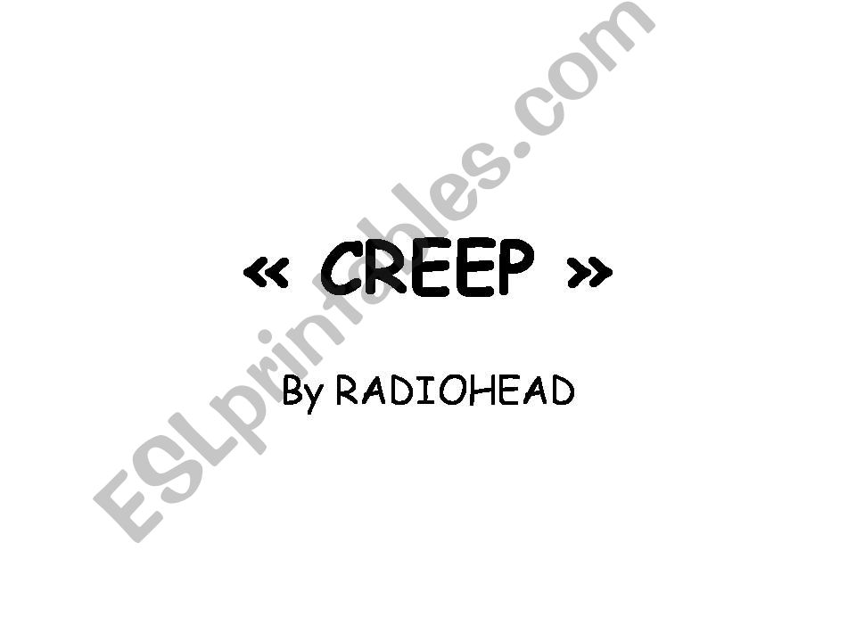 creep - radiohead song powerpoint