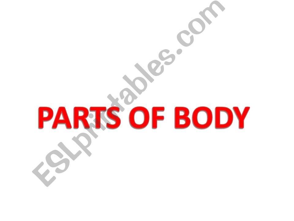 Parts of the body powerpoint