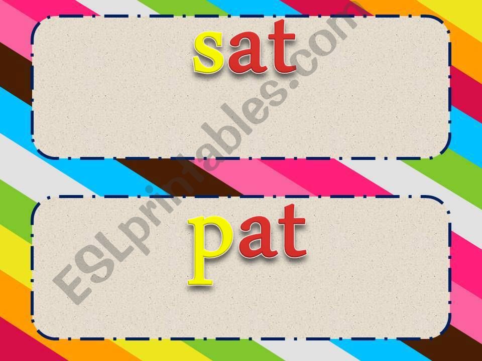 word cards at,ew,oe powerpoint