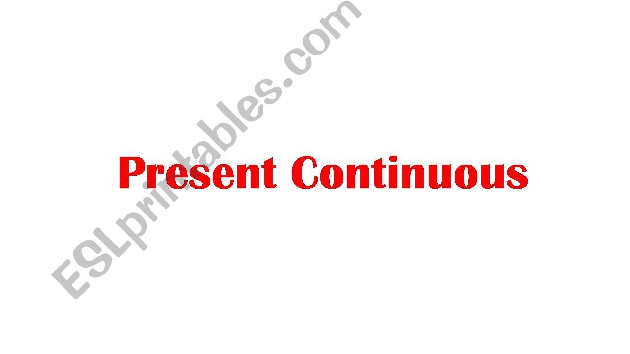 Present Continuous powerpoint