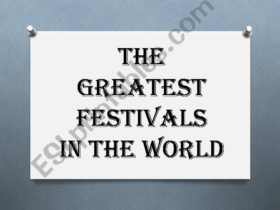 festivals around the world powerpoint