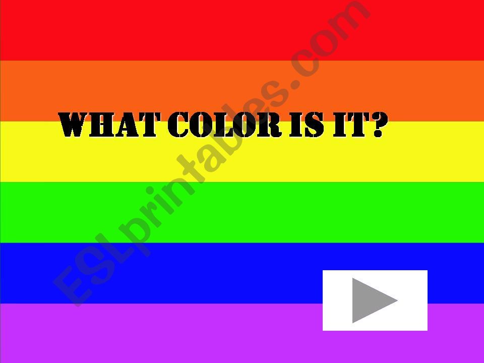 What Color Is It? Game powerpoint