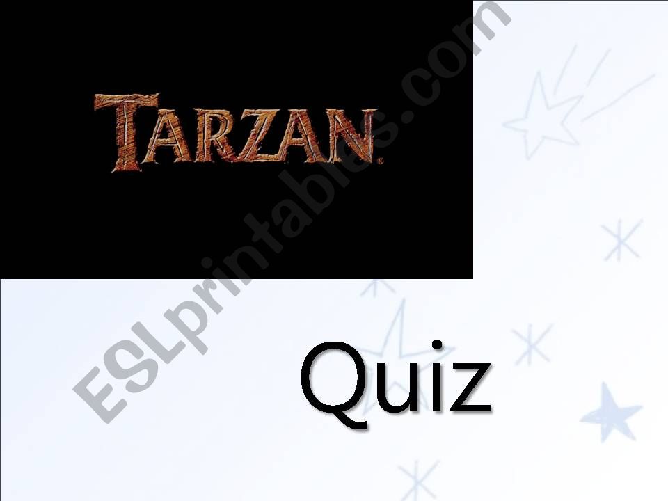 Tarzan 1999 quiz powerpoint
