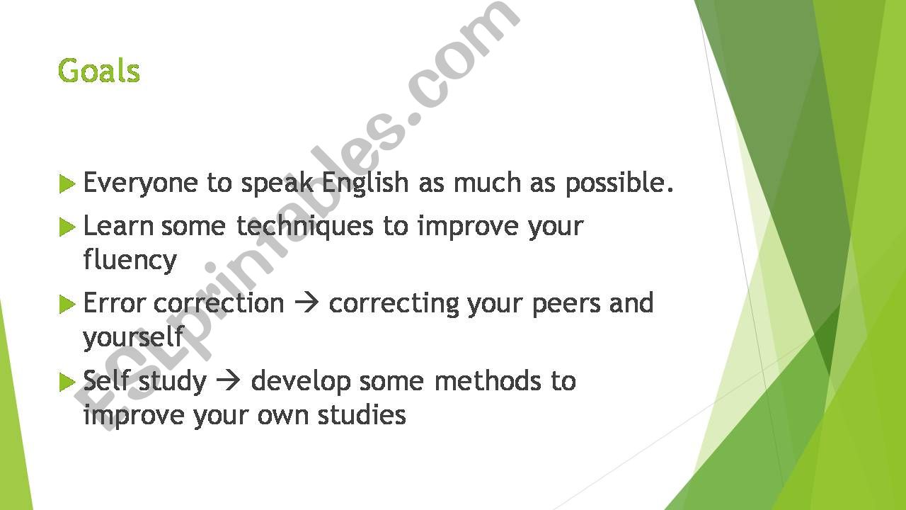 Oral English Activity Class powerpoint