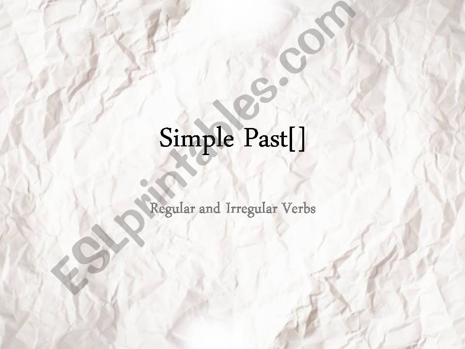 Simple Past powerpoint