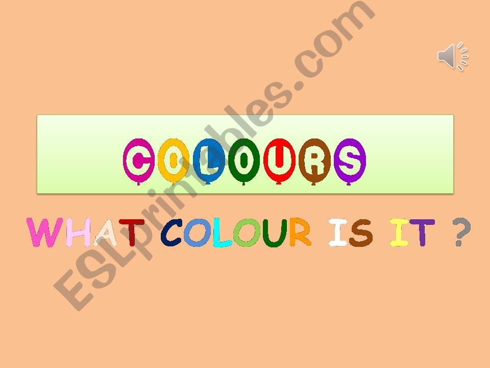 Colours with sound powerpoint