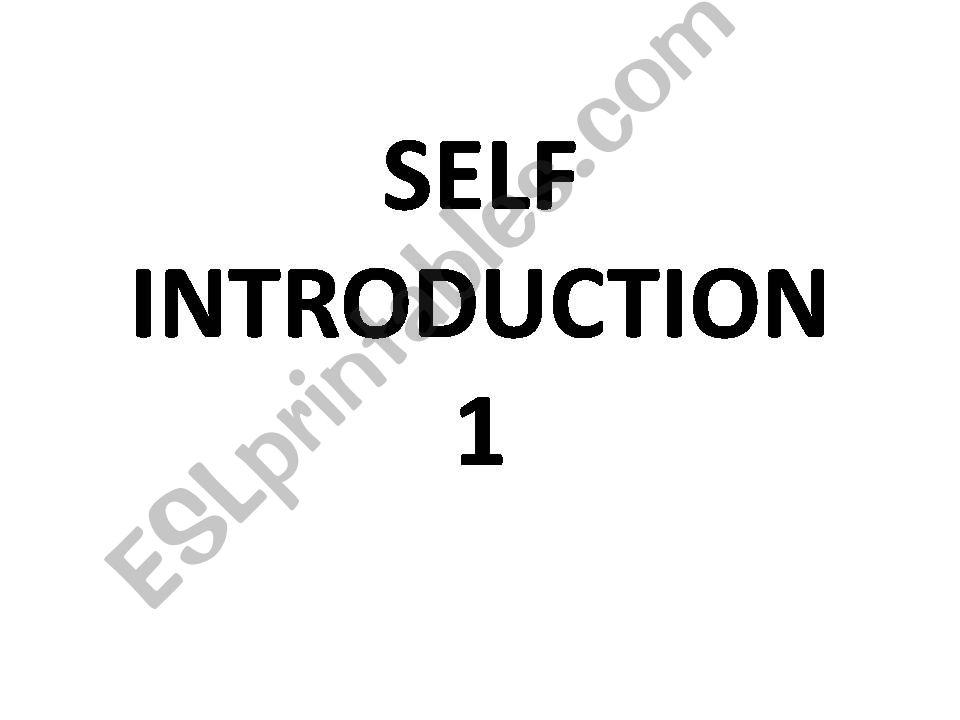 self introduction 1 powerpoint