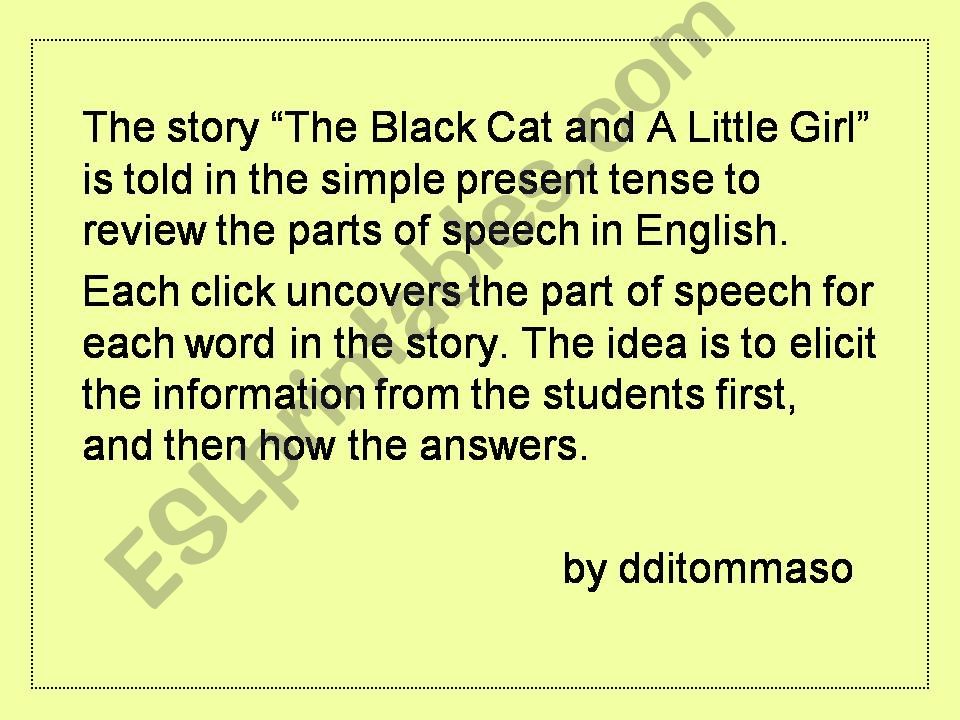 The Story of the Black Cat and the Little Girl