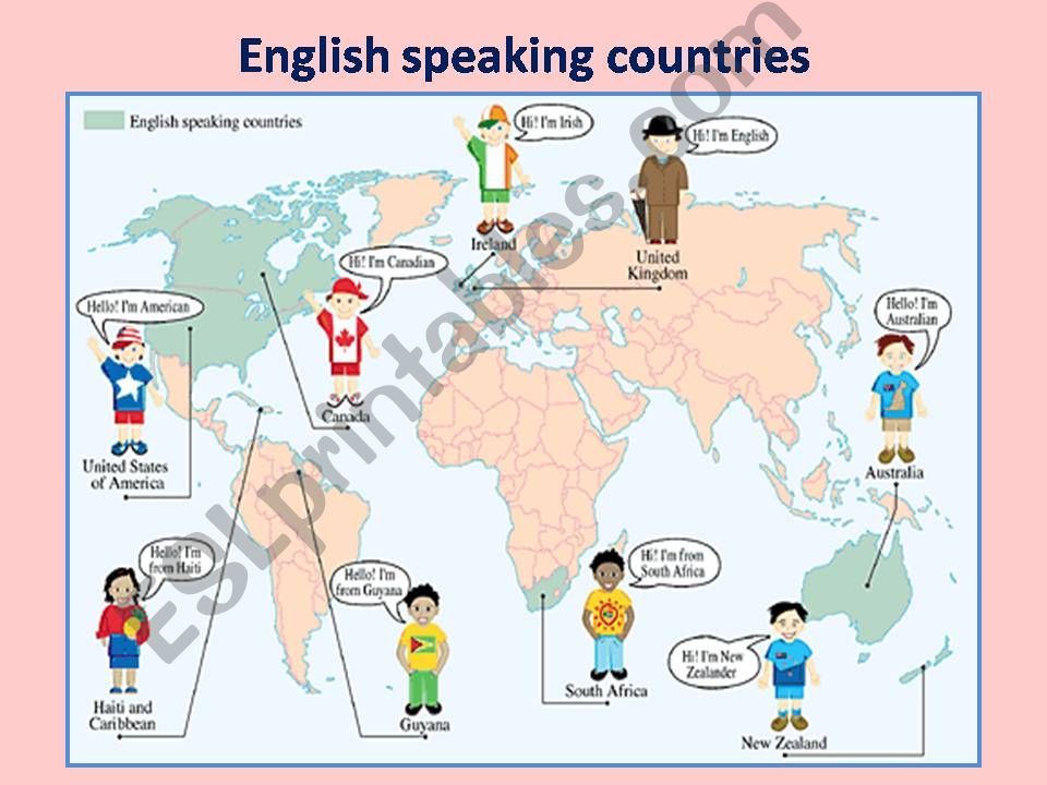 English Countries Speaking Gambaran