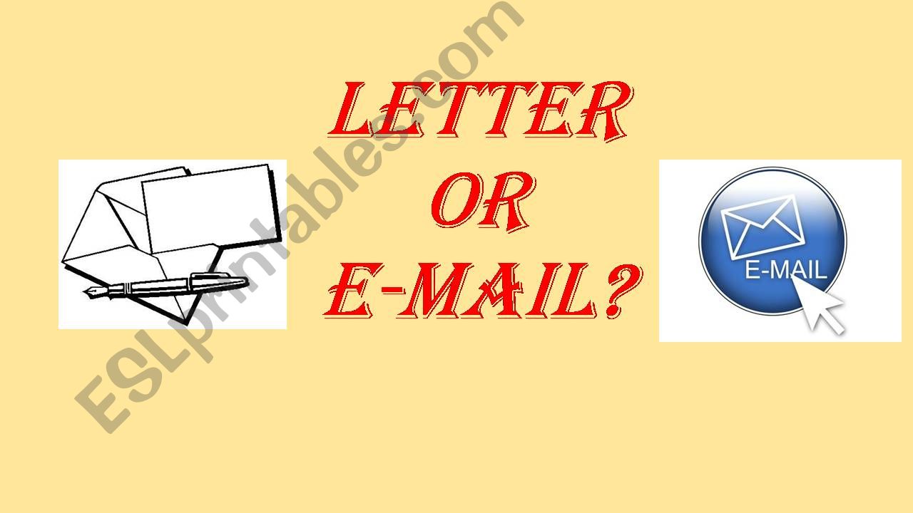 Letter or e-mail powerpoint