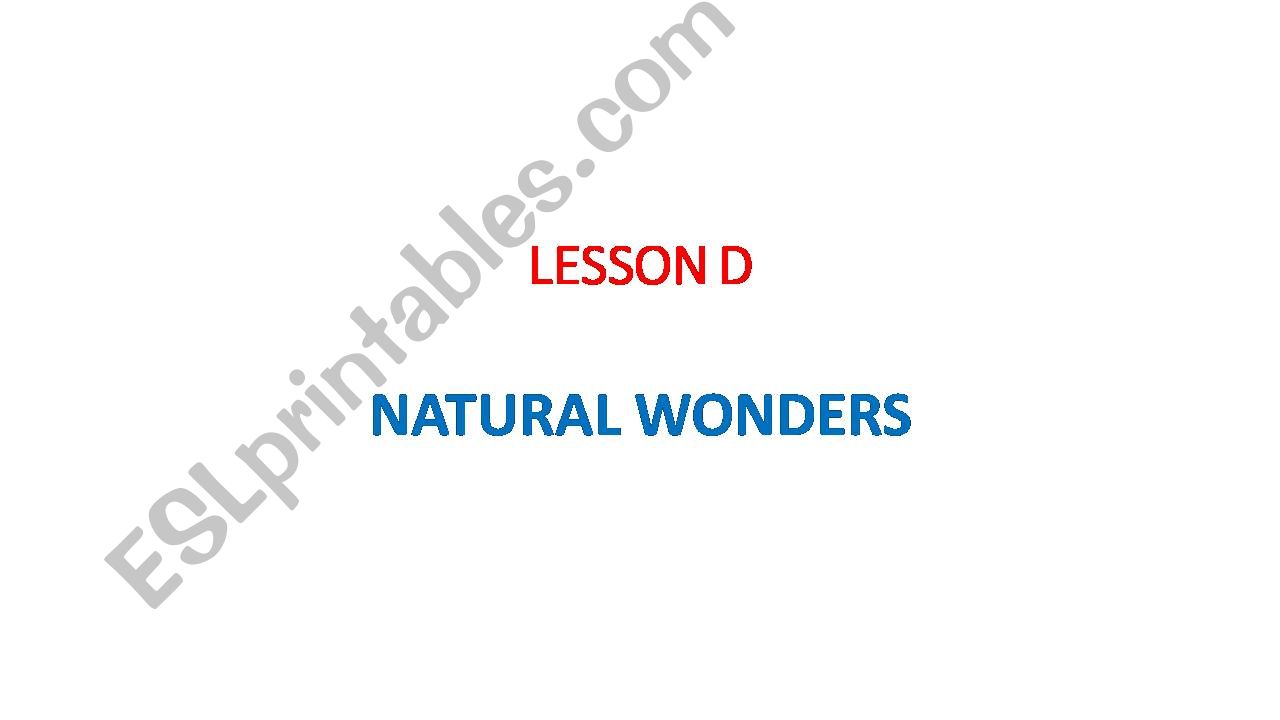 Natural Wonders powerpoint