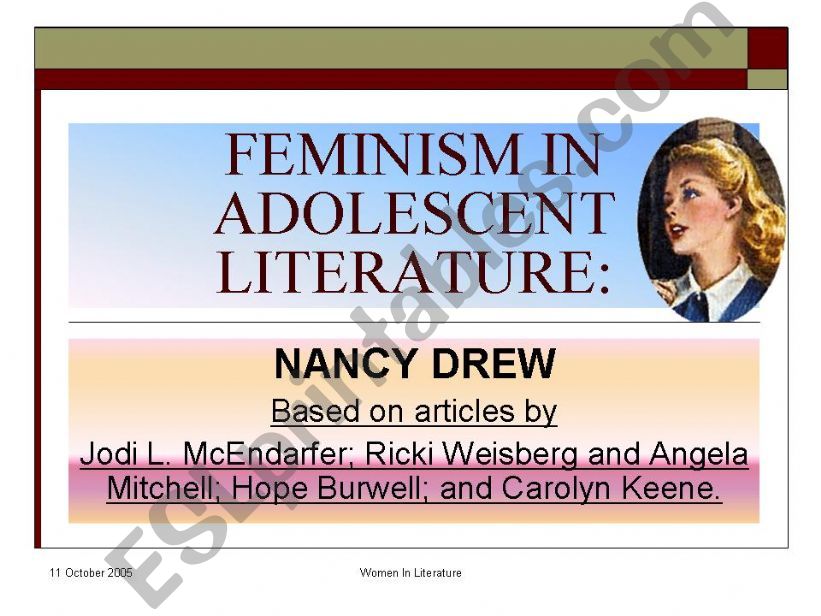 nancy drew:feminism in adolescent literature