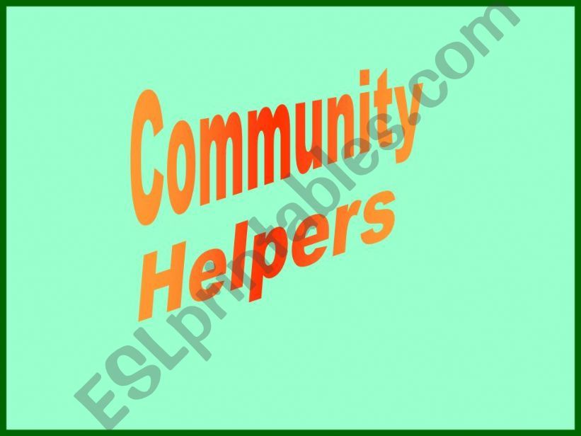 community helpers powerpoint