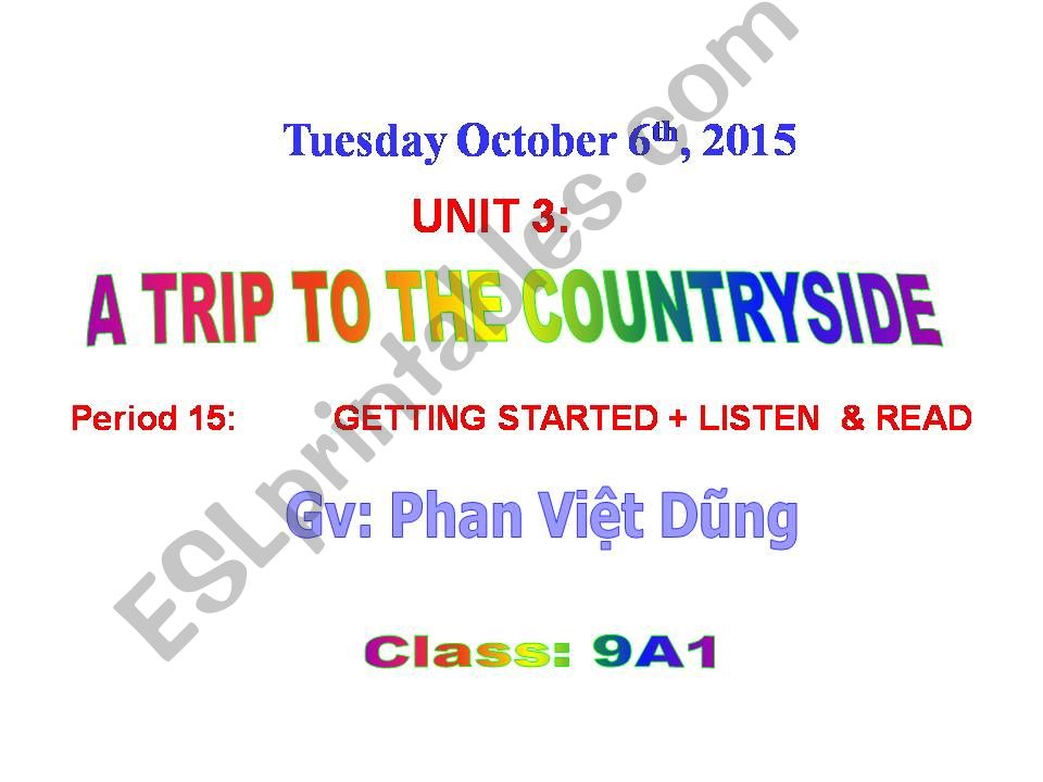 A trip to the countryside powerpoint