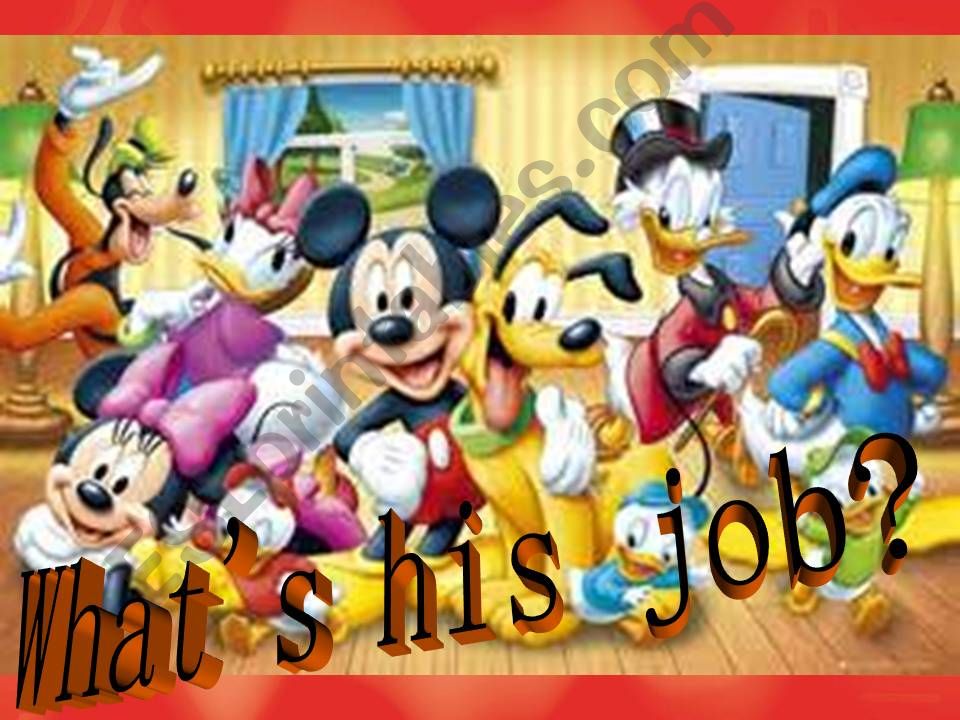 disney characters job powerpoint