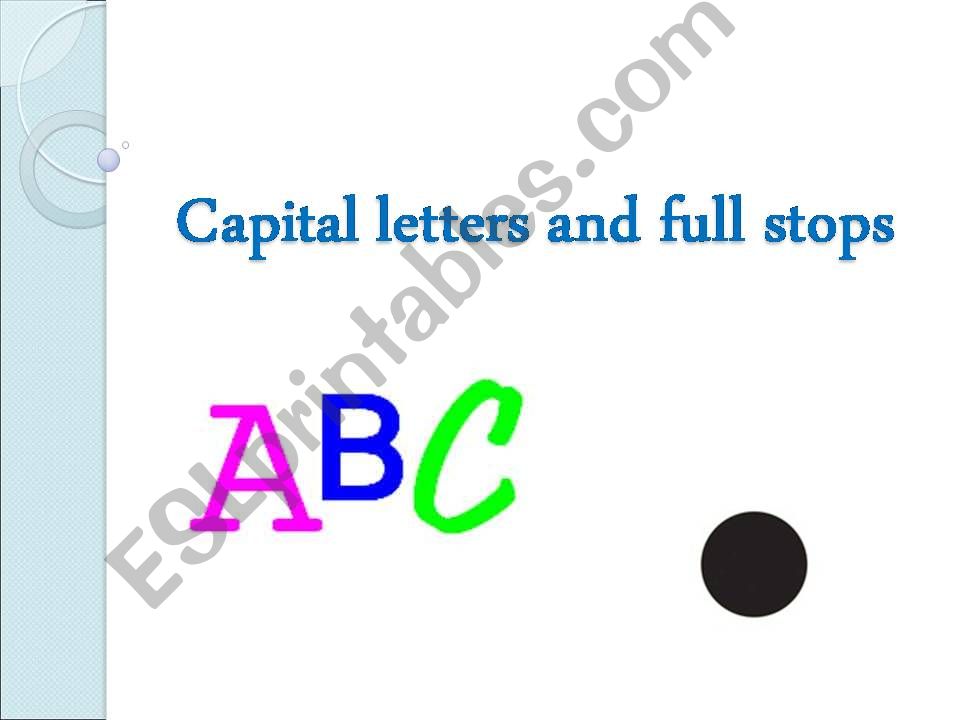 capital letter and fullstops powerpoint