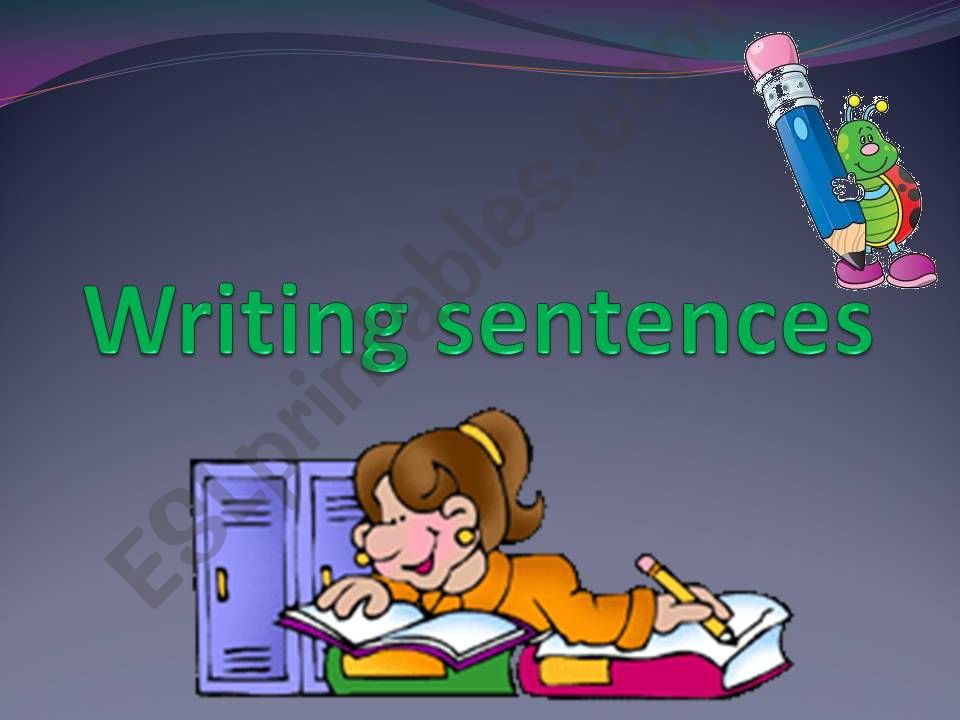 writing sentences powerpoint