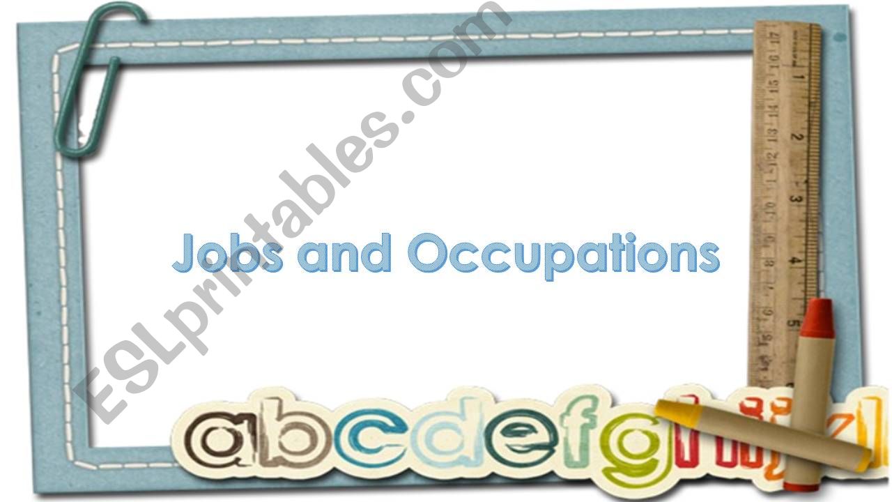 JOBS AND OCCUPATIONS powerpoint