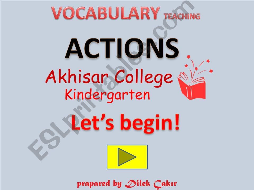 ACTION VERBS PART 1 powerpoint