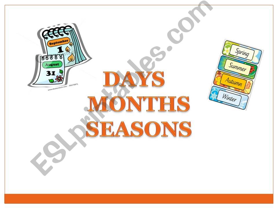 days months seasons powerpoint