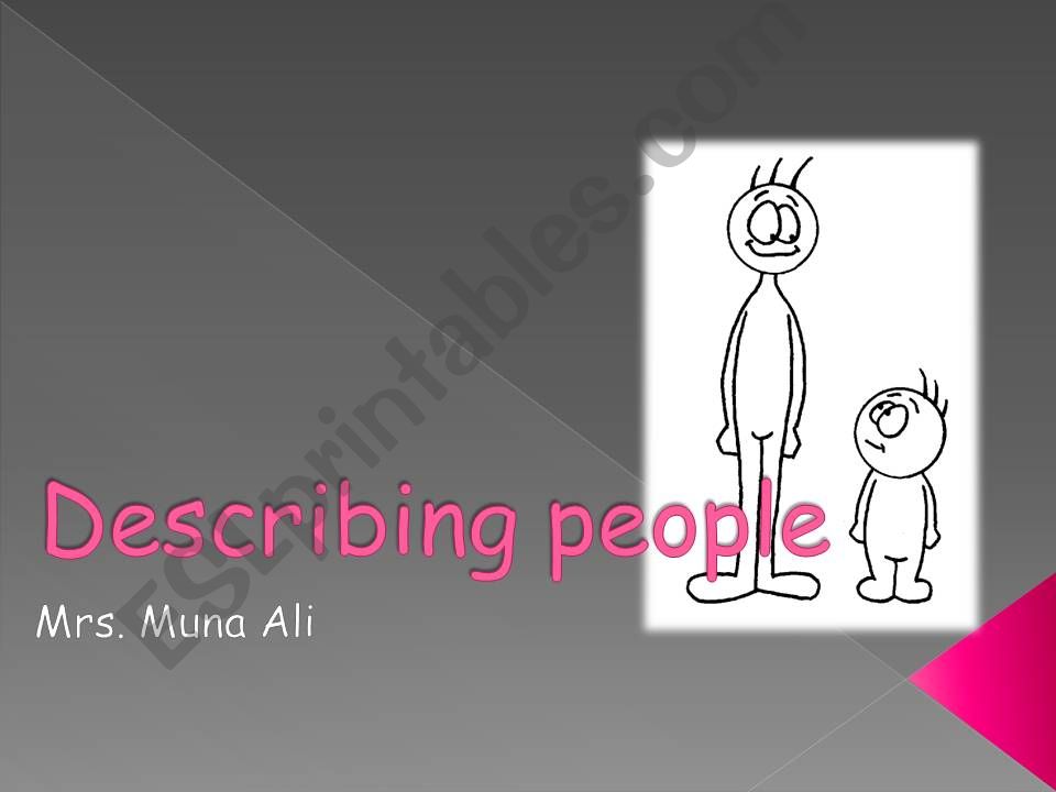 describing people powerpoint