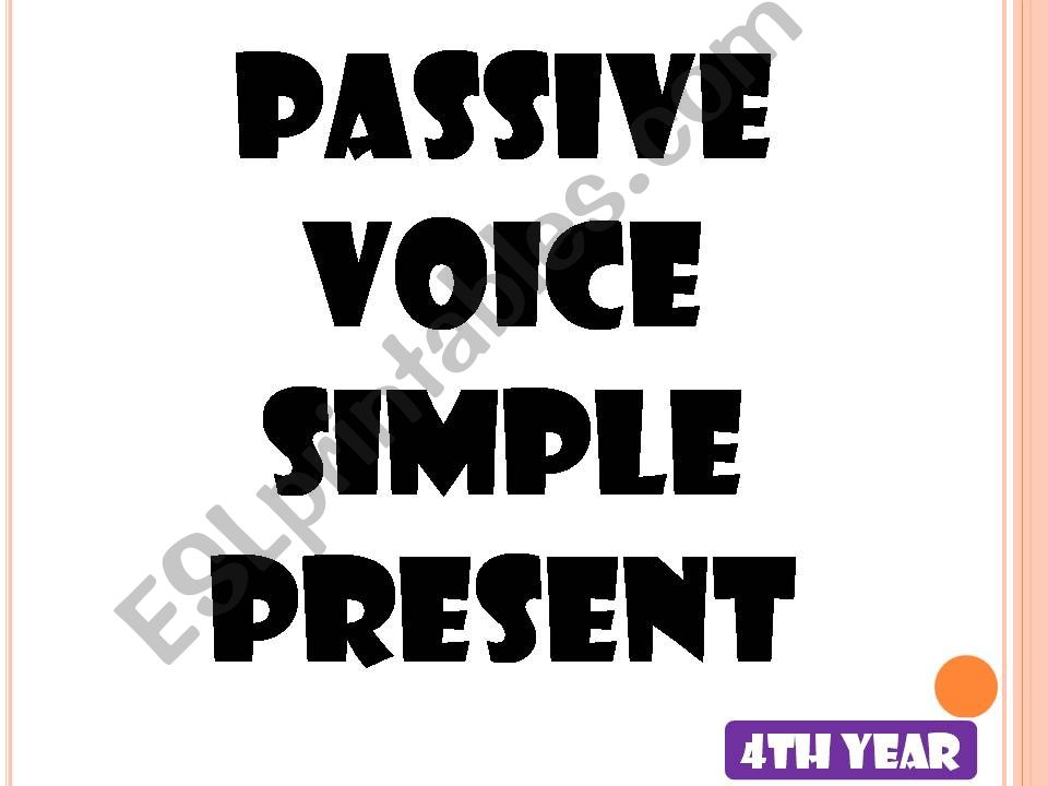 PASSIVE VOICE powerpoint