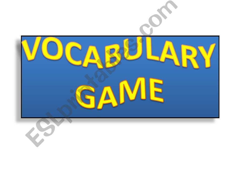 vocabulary game  powerpoint