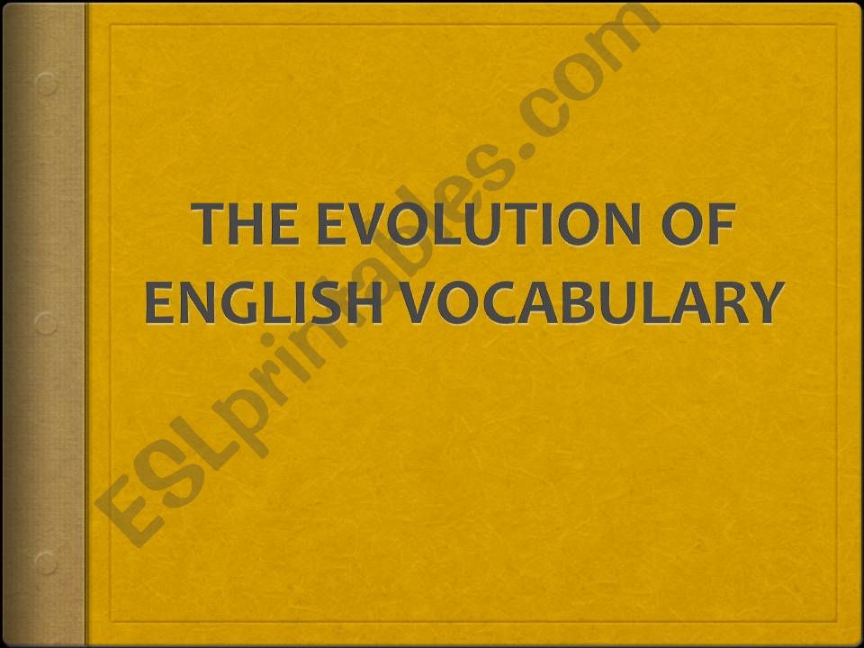 the history of english vocabulary