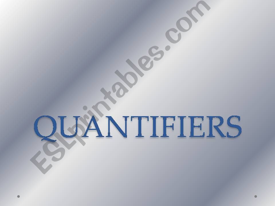 Quantifiers powerpoint