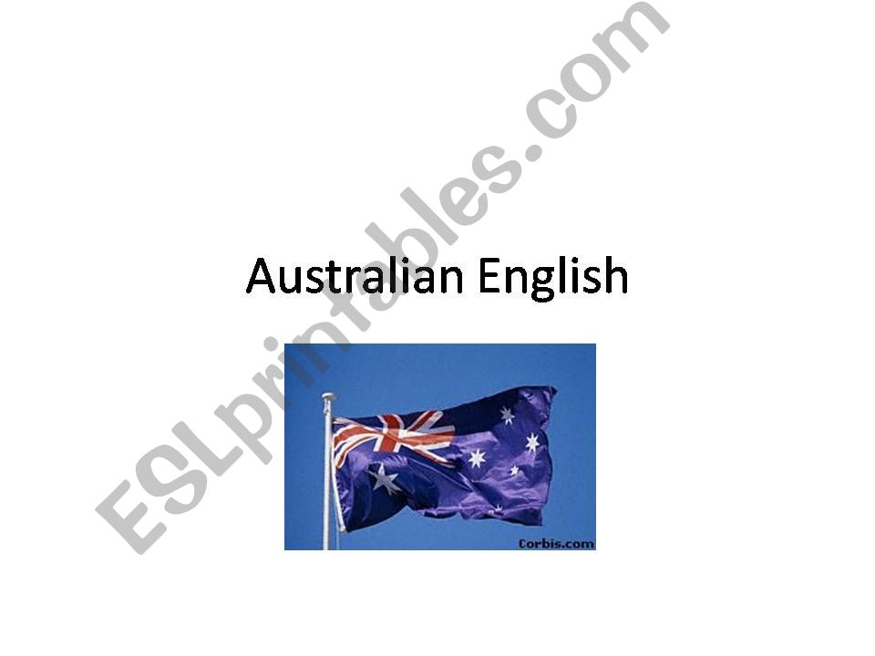 Australian English powerpoint