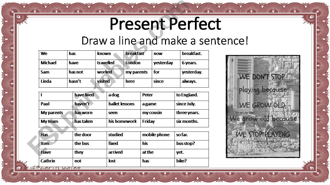 PRESENT PERFECT powerpoint