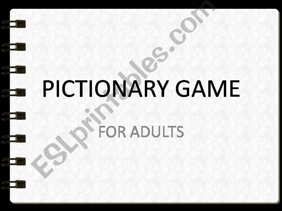 Pictionary game powerpoint