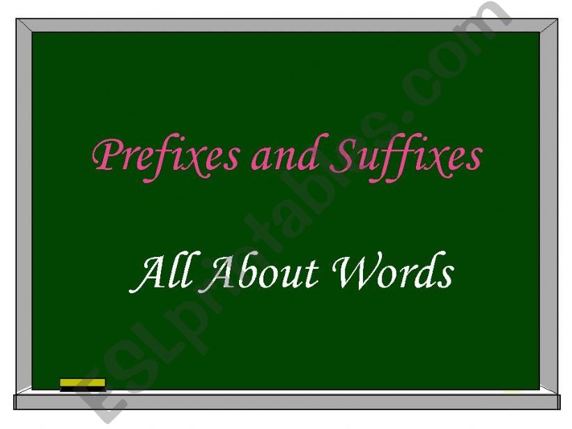 Prefix and suffix, parts of speech